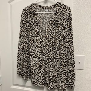 Old Navy leopard print blouse